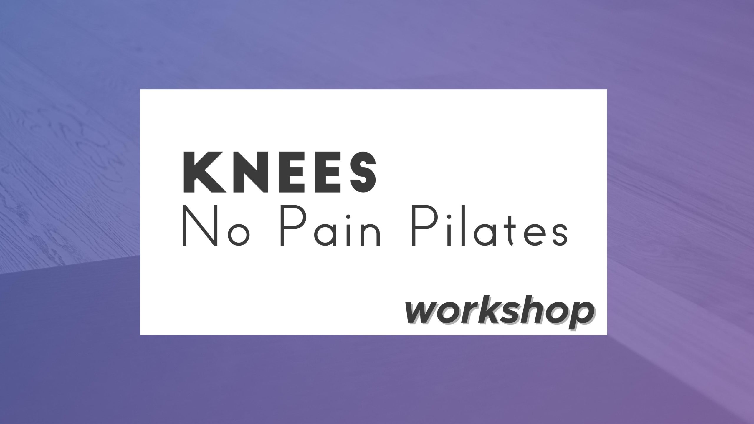 Avoid Knee Pain