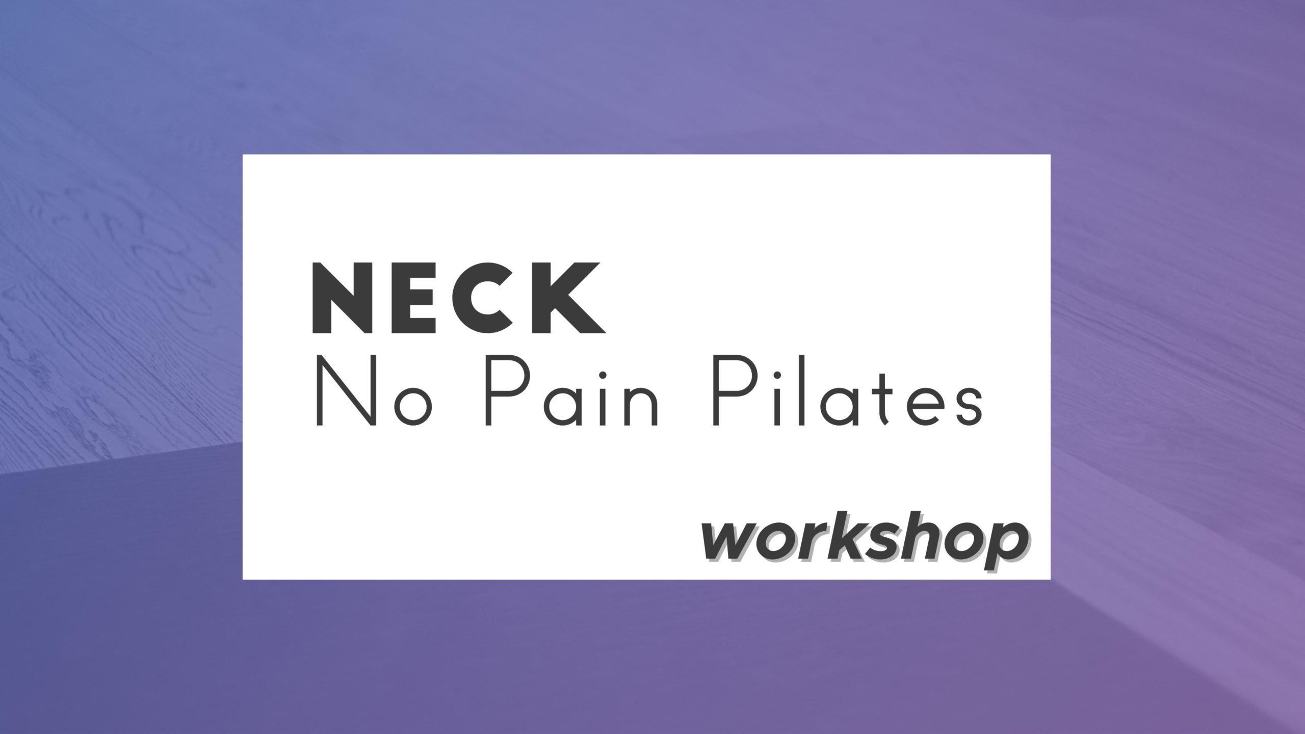 Avoid Neck Pain