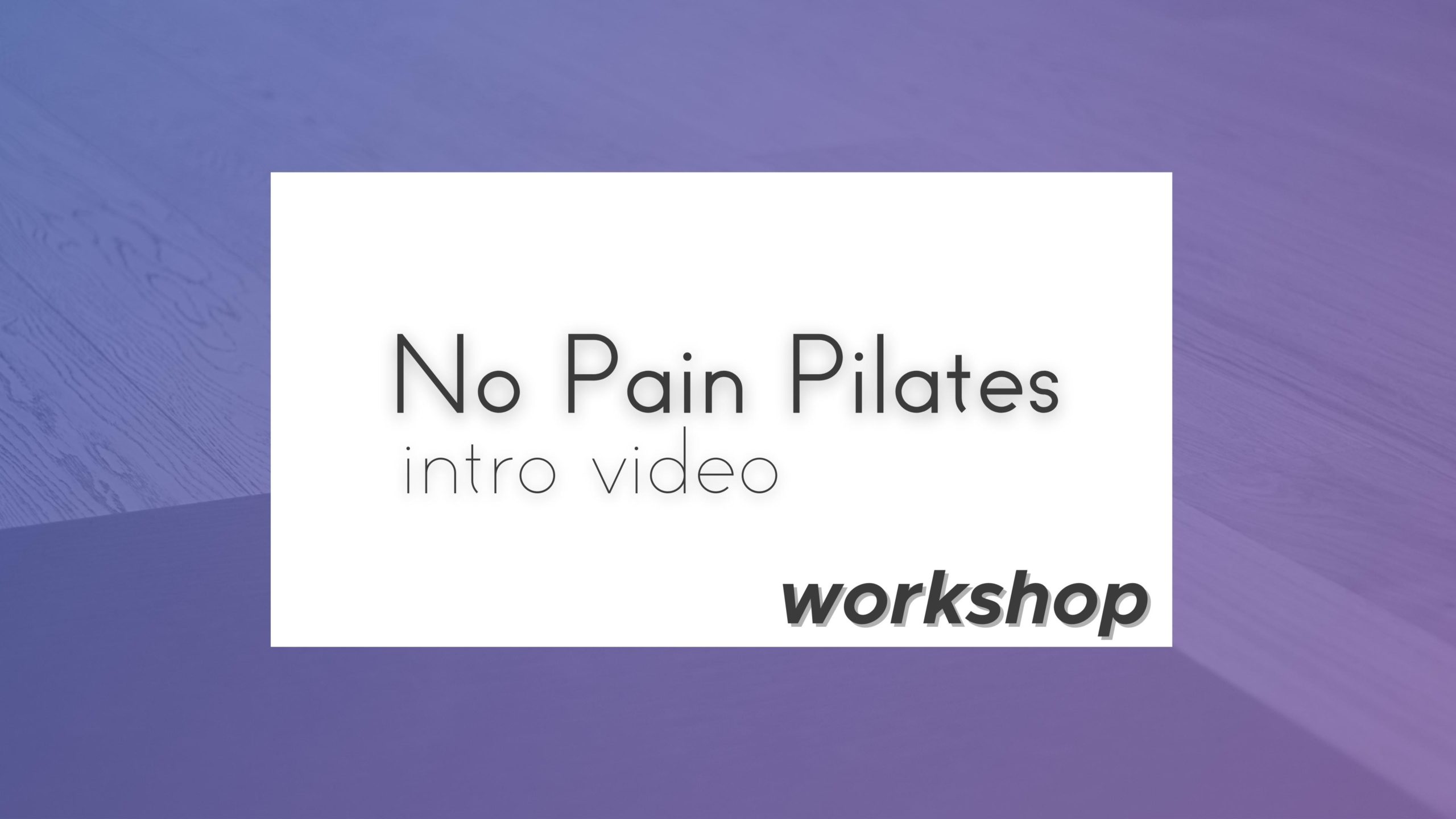 No Pain Pilates