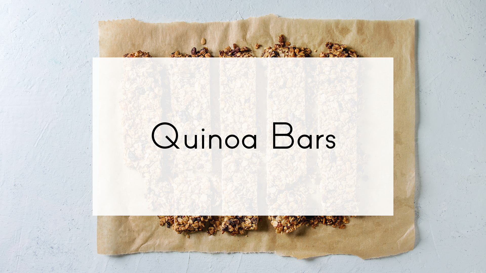 Quinoa Energy Bars