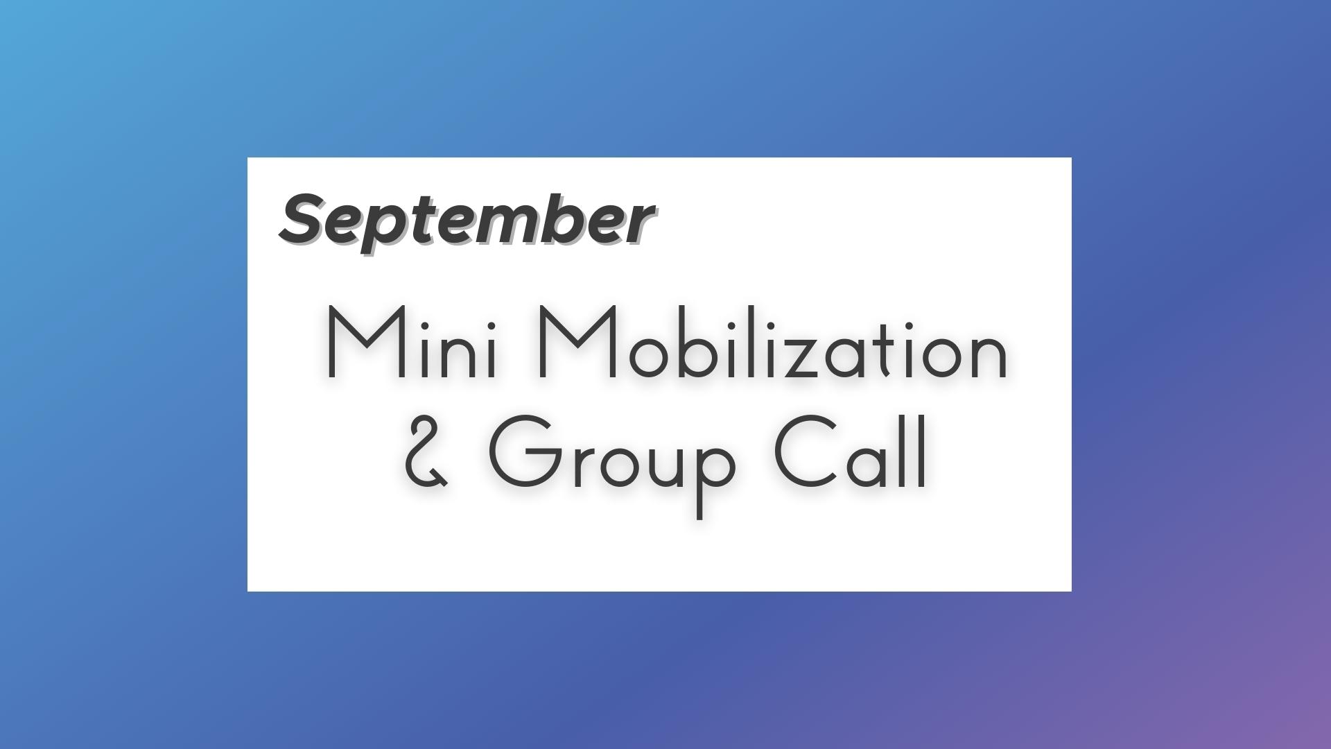 September Group Call